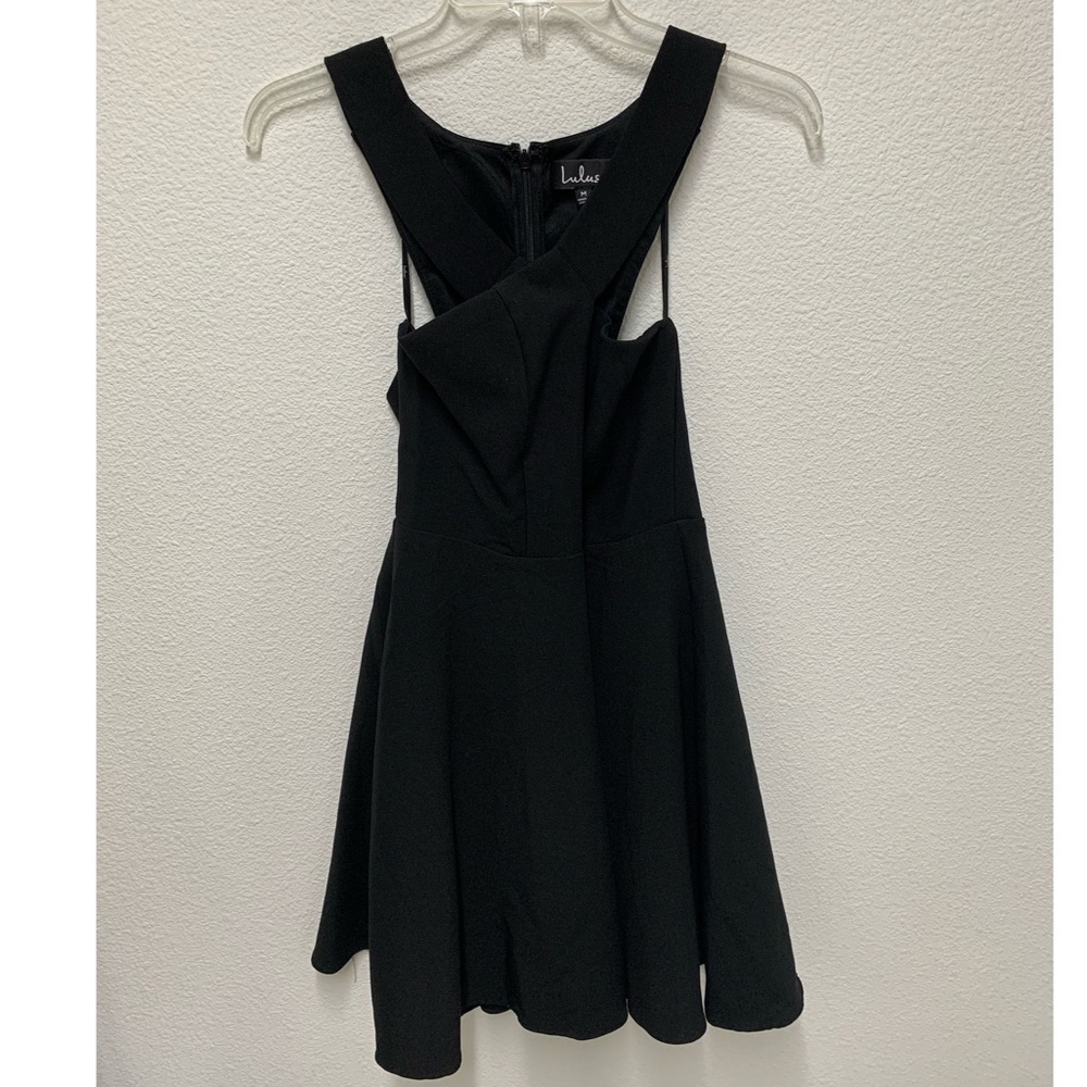 💛HP💛 Lulu’s Norma Black Skater Dress, Size M - Picture 3 of 10